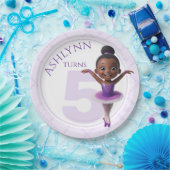 Custom Lila Ballerina for Girls Geburtstag | Pappteller (Party)
