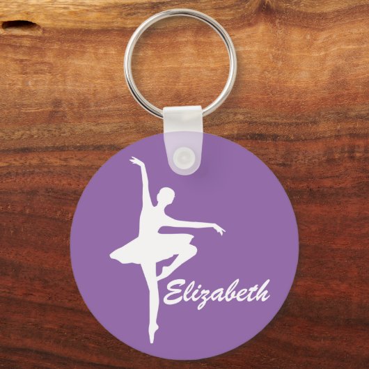 Custom Lila Ballerina Schlüsselanhänger (Vorderseite)