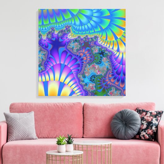 Custom Lila Blue Melt Leinwand Art (Insitu (Wohnzimmer))