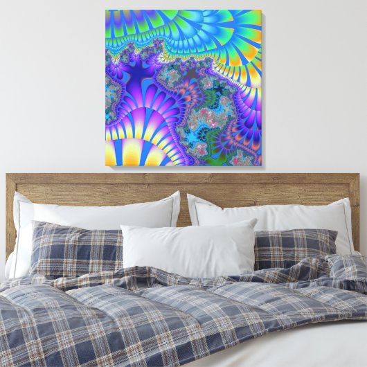 Custom Lila Blue Melt Leinwand Art (Insitu (Schlafzimmer))