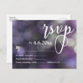 Custom Lila Bokeh Light & Typografie 32 UAWG Postkarte (Vorne/Hinten)