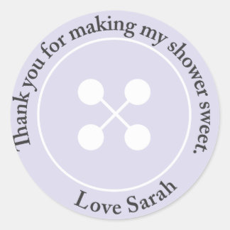 Custom | Lila Button Baby Showsticker Runder Aufkleber