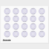 Custom | Lila Button Baby Showsticker Runder Aufkleber (Blatt)