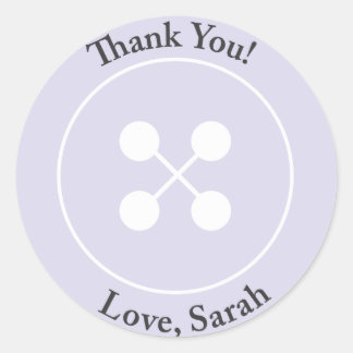 Custom | Lila Button Baby Showsticker Runder Aufkleber