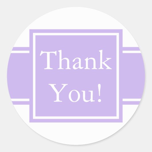 Custom Lila Dankeschön Aufkleber und Gefälligkeits (Vorderseite)