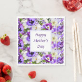 Custom Lila Floral Happy Mother Day Serviette (Beispiel)