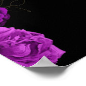 Custom Lila Floral Wedding Anniversary Poster (Ecke)