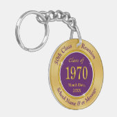 Custom Lila Gold Class of 1970, 50. Wiedersehen Schlüsselanhänger (Vorderseite links)