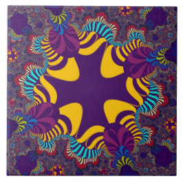 Custom Lila Gold Cross Large Tile Fliese