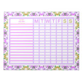 Custom Lila Green Back to School Goals Tracker Notizblock (Vorderseite)