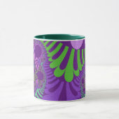 Custom Lila Green Mod Coffee Tasse (Zentrum)
