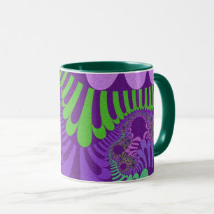 Custom Lila Green Mod Coffee Tasse