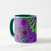 Custom Lila Green Mod Coffee Tasse (Vorderseite Links)