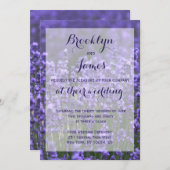Custom Lila Lavender Wedding Einladungen (Vorne/Hinten)