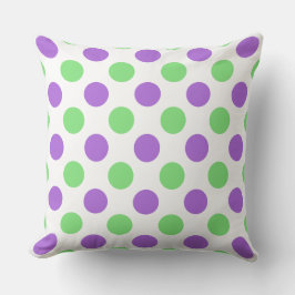 Custom Lila Minze Large Polka Dot Pillow Kissen