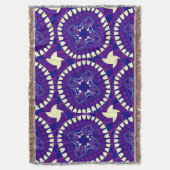 Custom Lila Morning Glory Blume Throw Blanket Decke (Vorderseite Vertikal)