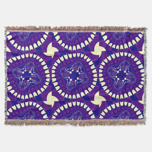 Custom Lila Morning Glory Blume Throw Blanket Decke (Vorderseite)