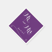 Custom Lila Mr. und Mrs. Wedding Napkins Serviette (Ecke)