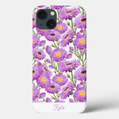Custom Lila Paper Daisies Blumenblüten Case-Mate iPhone Hülle (Rückseite)