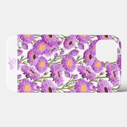 Custom Lila Paper Daisies Blumenblüten Case-Mate iPhone Hülle (Rückseite (Horizontal))