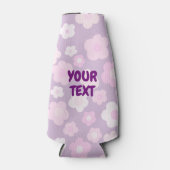 CUSTOM Lila Pink Daisies Niedliche farbenfrohe Blü Flaschenkühler (Vorderseite)