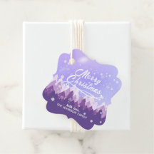 Custom Lila White Snow Friedlich Forest Weihnachte