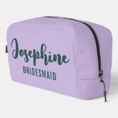 Custom Lilac Cosmetic Bag Gift for Bridesmaids Waschbeutel (Rechte Ecke)