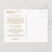 Custom Lilac Elegant Garland Wreath Wedding Ankündigungspostkarte (Rückseite)