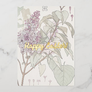 Custom Lilac Foil Holiday Card Folien Feiertagskarte