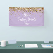 Custom Lilac Lila Birthday Party Foto Stand Banner (Messe)