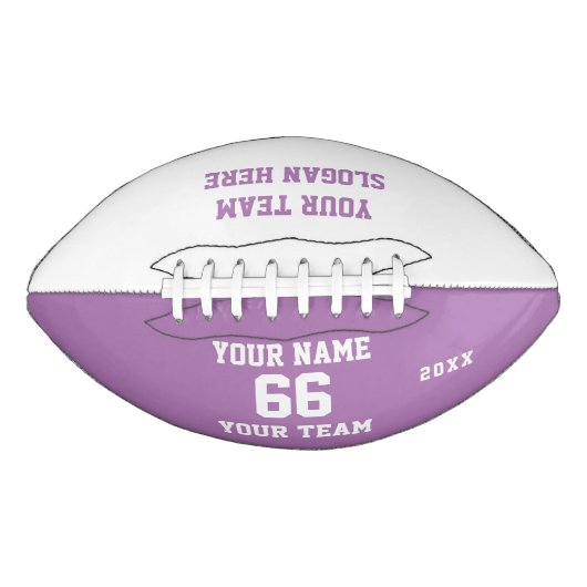 Custom liliaball Football mit Name, Nummer, Team (Vorderseite)