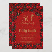 Custom Lilies Aesthetic Mom’S Birthday Einladung (Vorne/Hinten)