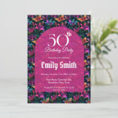 Custom Lilies Charm Boho Birthday Einladung (Stehend Vorderseite)