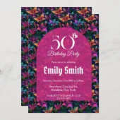 Custom Lilies Charm Boho Birthday Einladung (Vorne/Hinten)