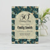 Custom Lilies Floral Custom Birthday Einladung (Stehend Vorderseite)