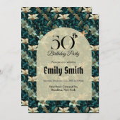 Custom Lilies Floral Custom Birthday Einladung (Vorne/Hinten)