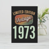Custom Limited Edition 1973 Vintages Jahr Einladung (Stehend Vorderseite)