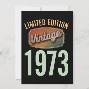 Custom Limited Edition 1973 Vintages Jahr Einladung