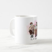 Custom Line Zeichnend Valentinstag Geschenk für Pa Kaffeetasse (Vorderseite Links)