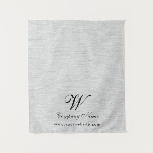 Custom Linen Business Table Runner Banner Script Wandteppich (Vorderseite)