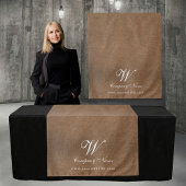 Custom Linen Business Table Runner Banner Script Wandteppich