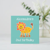 Custom Lion Collage Print Birthday Einladung (Stehend Vorderseite)