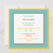 Custom Lion Collage Print Birthday Einladung (Rückseite)