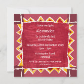 Custom Lion Collage Print Birthday Einladung (Rückseite)