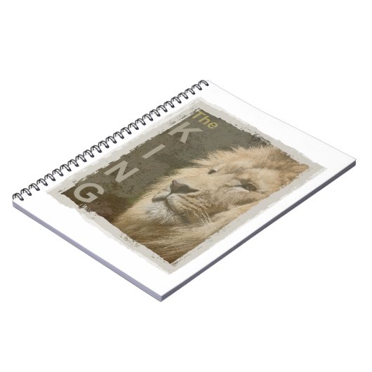 Custom Lion Head of King Pop Art Picture Notizblock (Linke Seite)