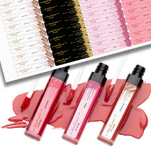 Custom Lip Balm mit Gold Glitzer Tropfen Labels