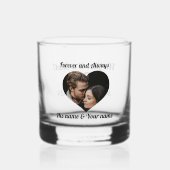 Custom Liquor and Whiskey Glass for Couples Whiskyglas (Vorderseite)