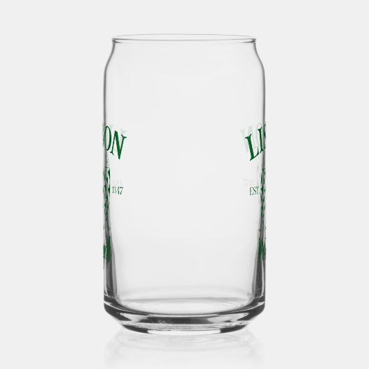 Custom Lissabon Portugal Estertext White Dosenglas (Links)