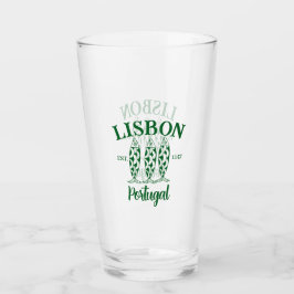 Custom Lissabon Portugal Estertext White Glas