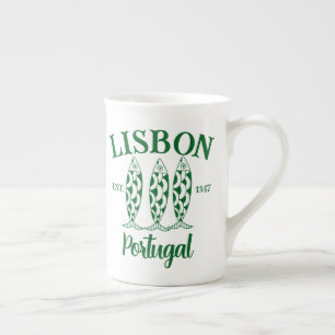 Custom Lissabon Portugal Estertext White Porzellantasse